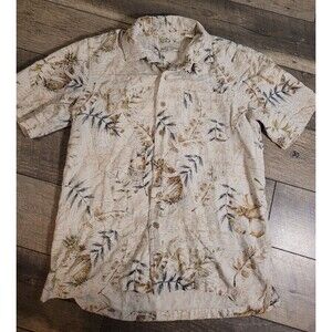 Batik Bay Hawaiian Shirt 100% Silk Tropical Small